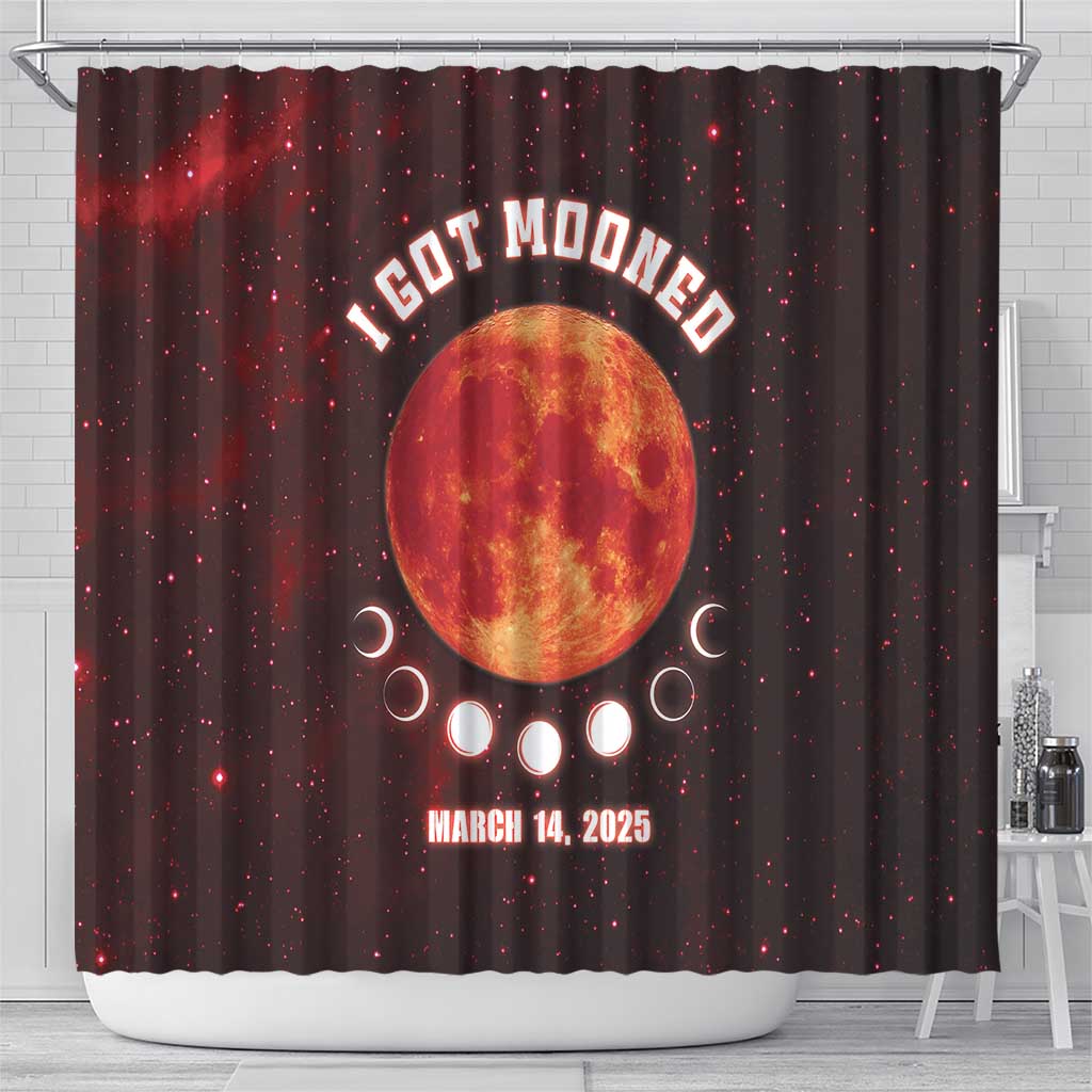Blood Moon 2025 Shower Curtain Total Lunar Eclipse DT04