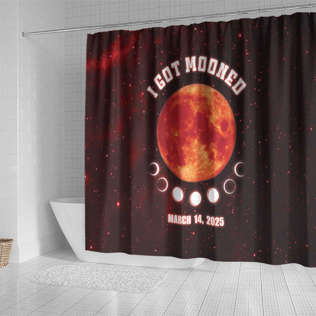 Blood Moon 2025 Shower Curtain Total Lunar Eclipse DT04