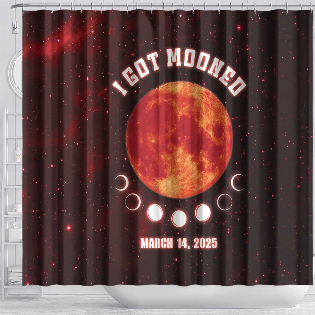 Blood Moon 2025 Shower Curtain Total Lunar Eclipse DT04