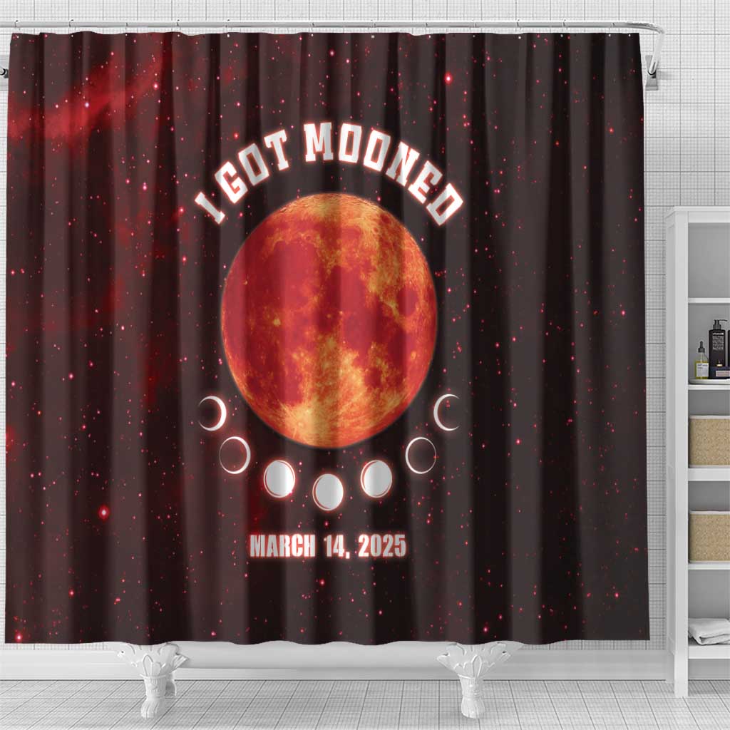 Blood Moon 2025 Shower Curtain Total Lunar Eclipse DT04
