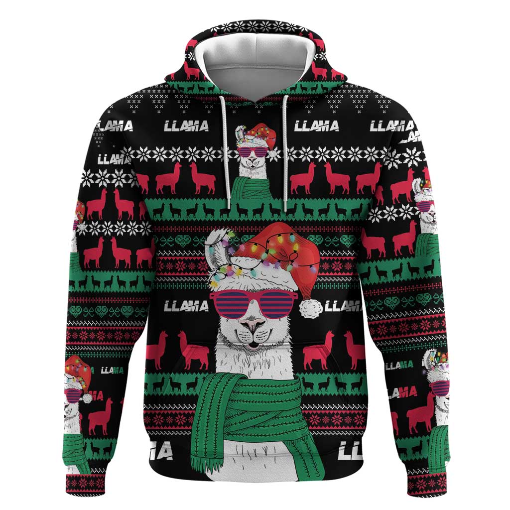 Llama Funny Hoodie Llama Christmas DT04