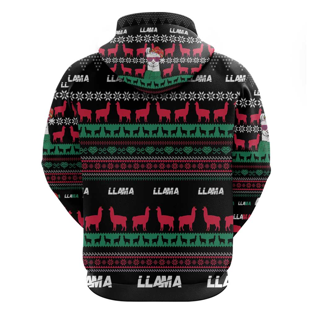 Llama Funny Hoodie Llama Christmas DT04