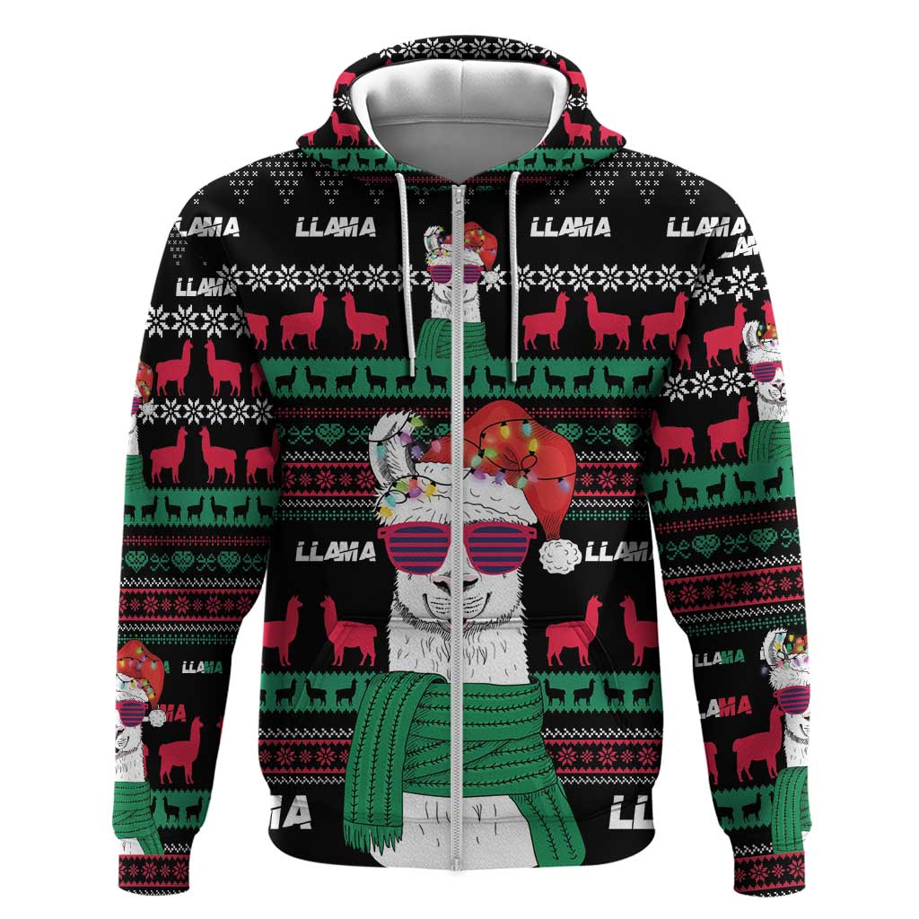 Llama Funny Hoodie Llama Christmas DT04