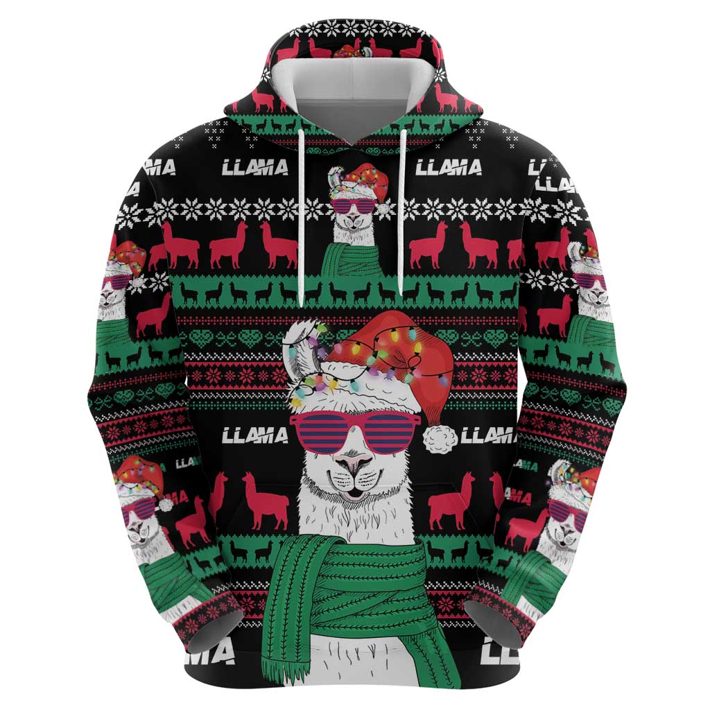 Llama Funny Hoodie Llama Christmas DT04