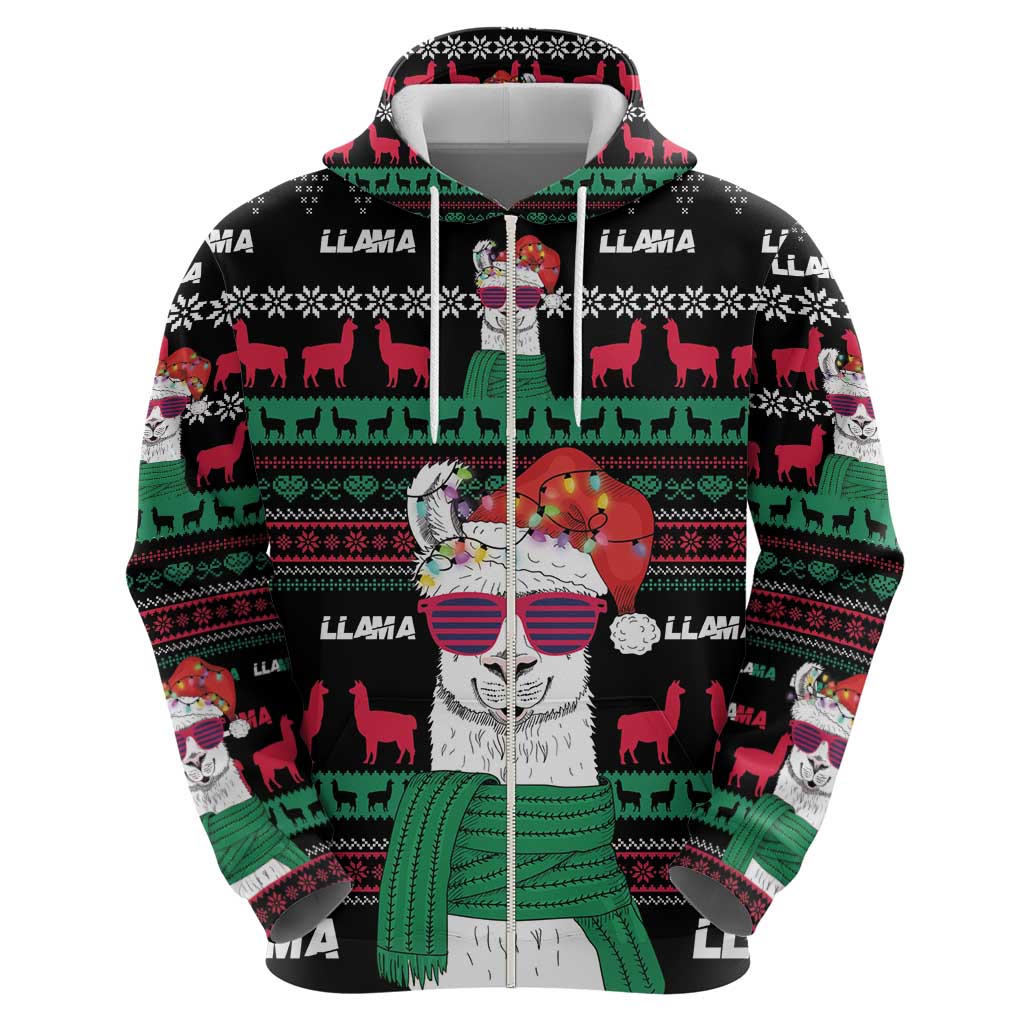 Llama Funny Hoodie Llama Christmas DT04
