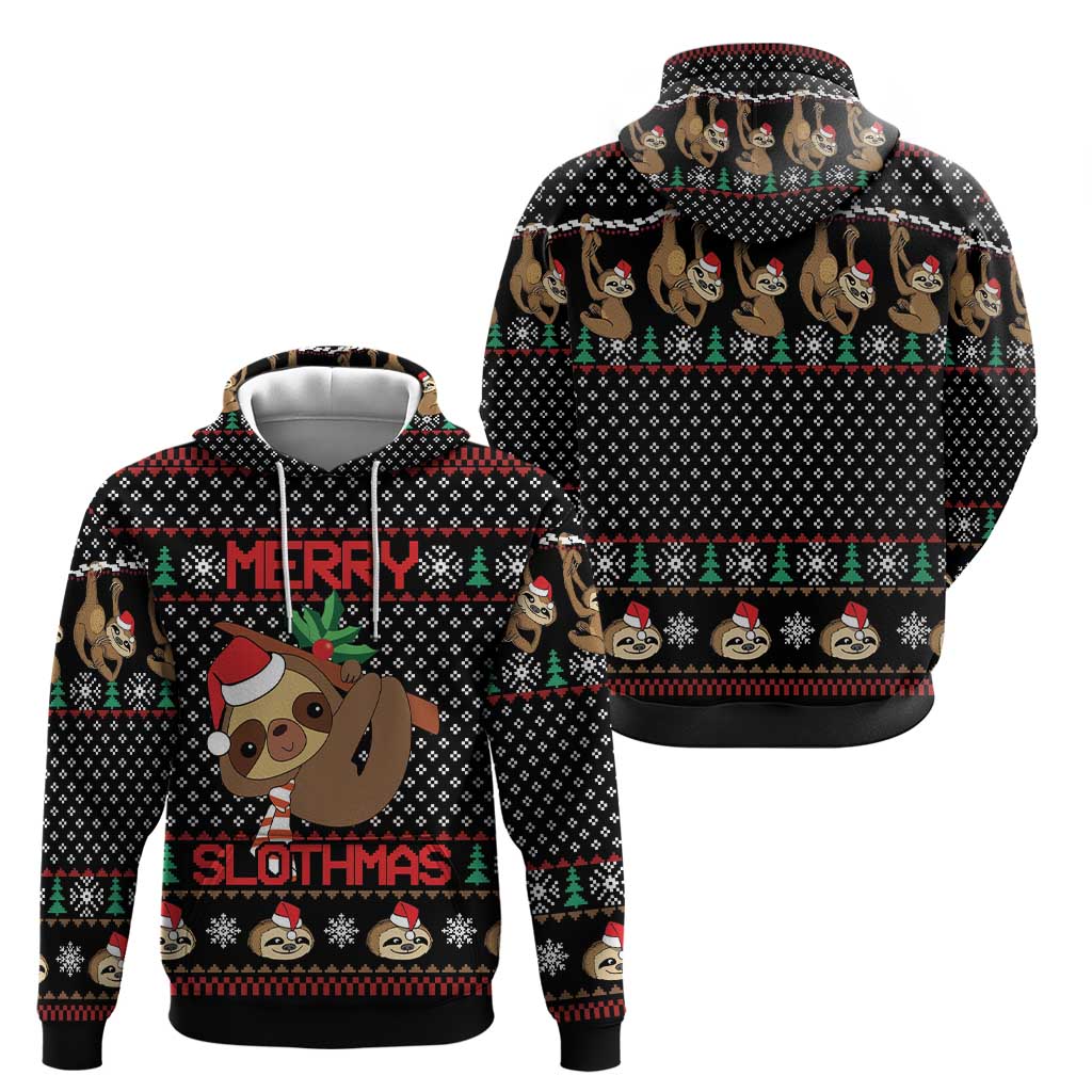 Merry Slothmas Hoodie Cute Sloth Christmas DT04