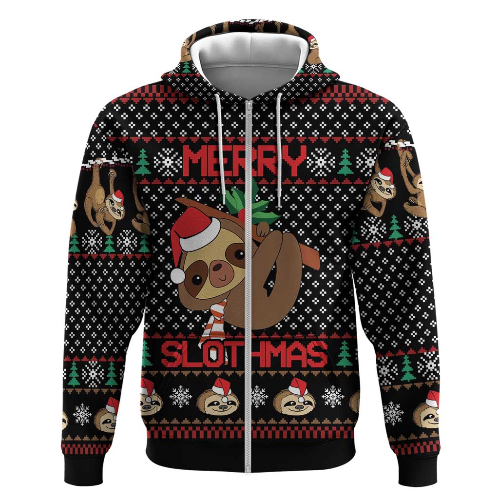 Merry Slothmas Hoodie Cute Sloth Christmas DT04