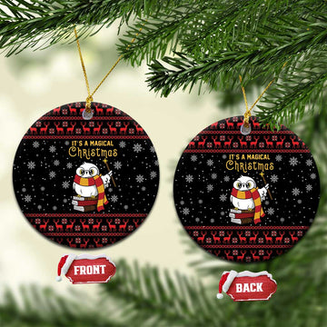 Magical Christmas Ceramic Ornament Owl Book Xmas DT04