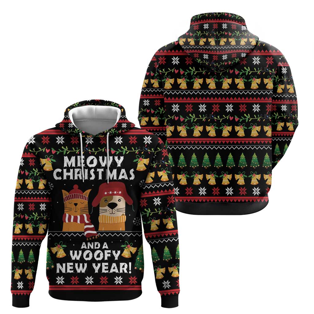 Meowy Christmas And Woofy New Year Hoodie DT04