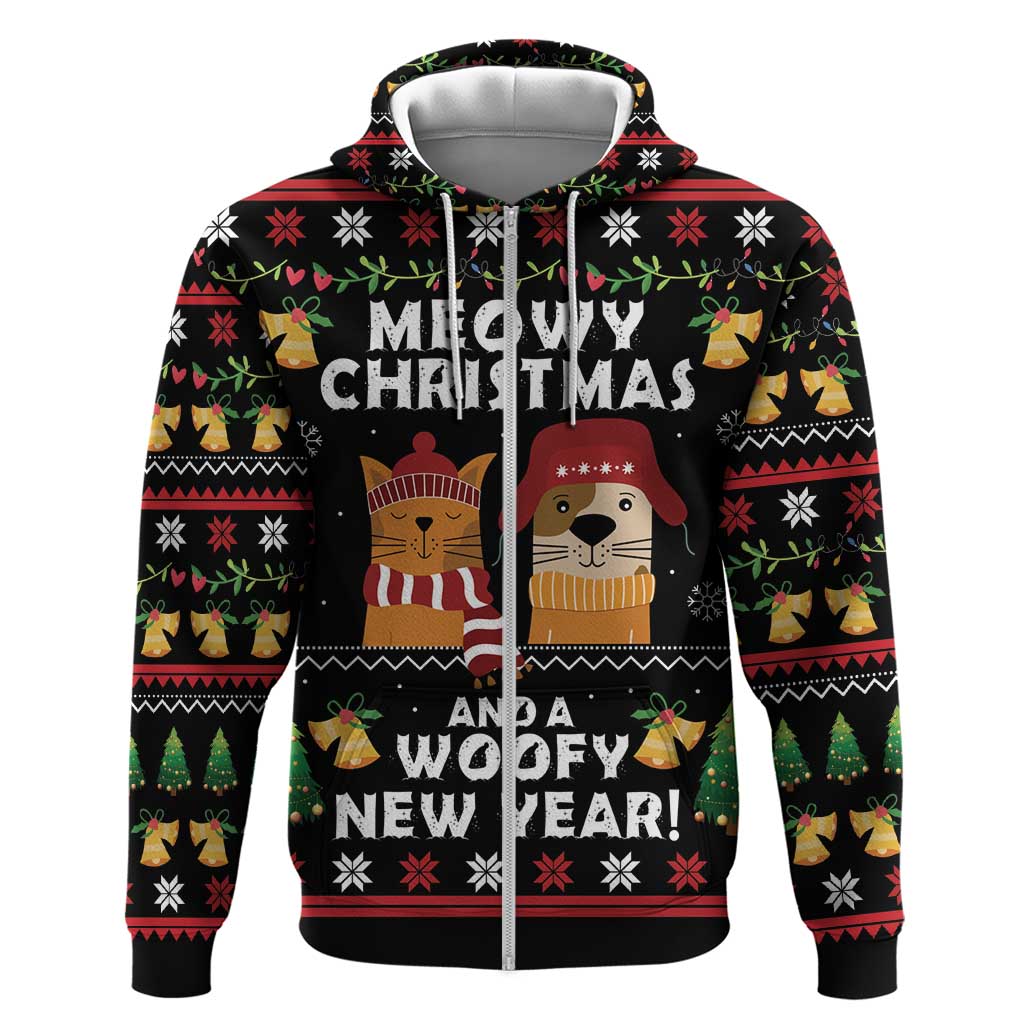 Meowy Christmas And Woofy New Year Hoodie DT04