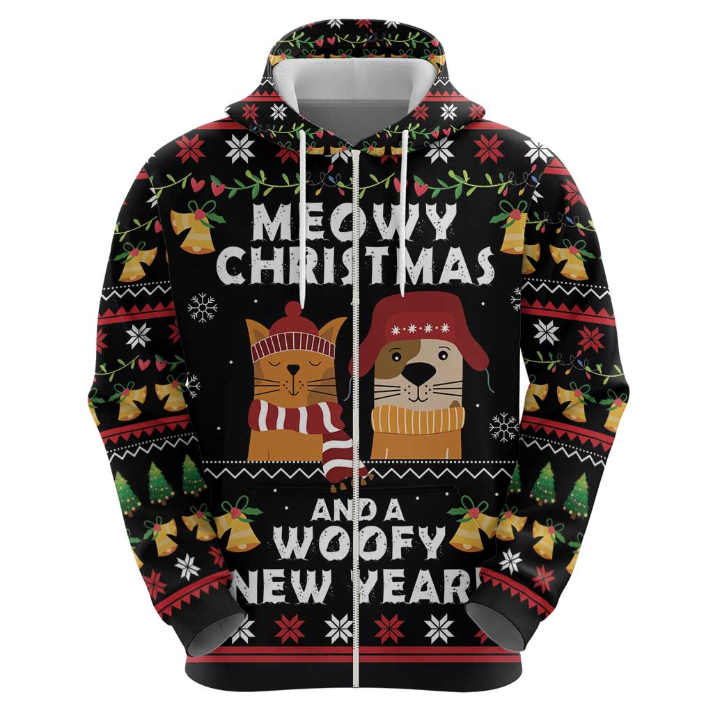 Meowy Christmas And Woofy New Year Hoodie DT04