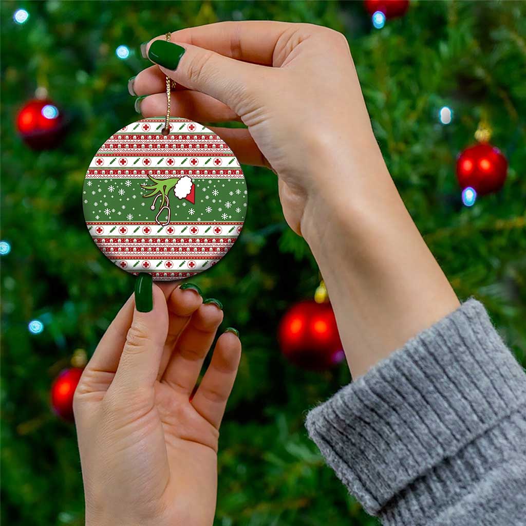 Nurse Ceramic Ornament Nurse Grinch Christmas DT04