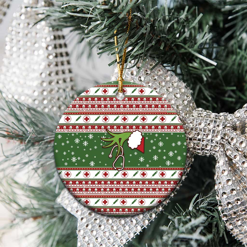 Nurse Ceramic Ornament Nurse Grinch Christmas DT04