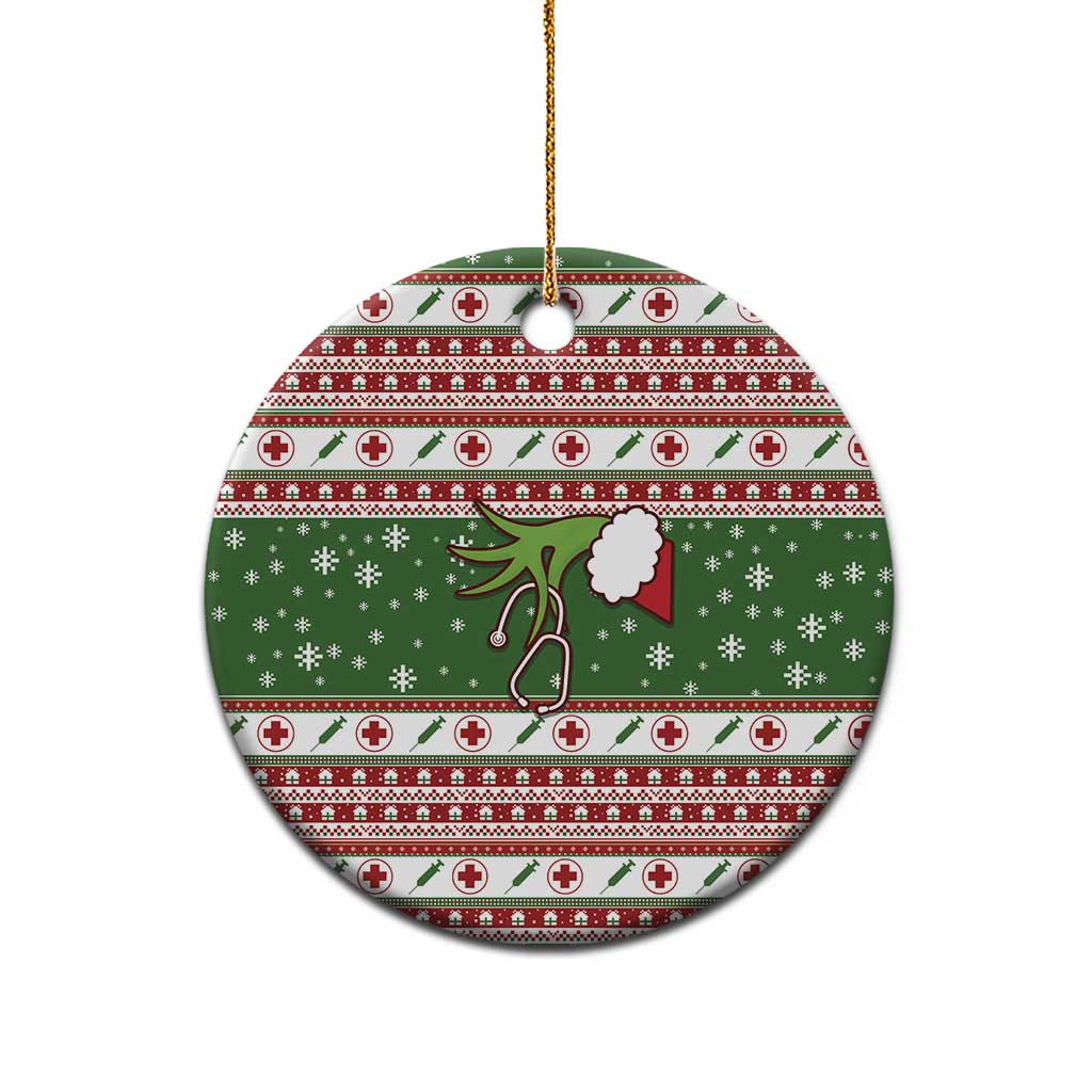 Nurse Ceramic Ornament Nurse Grinch Christmas DT04