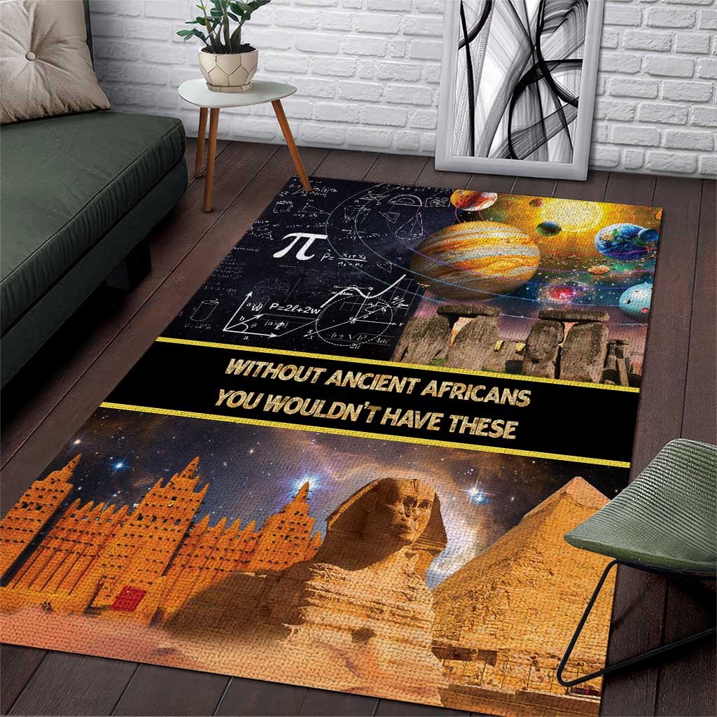 Afro Egyptian Pyramids Area Rug Ancient African Achievements Galaxy DT04