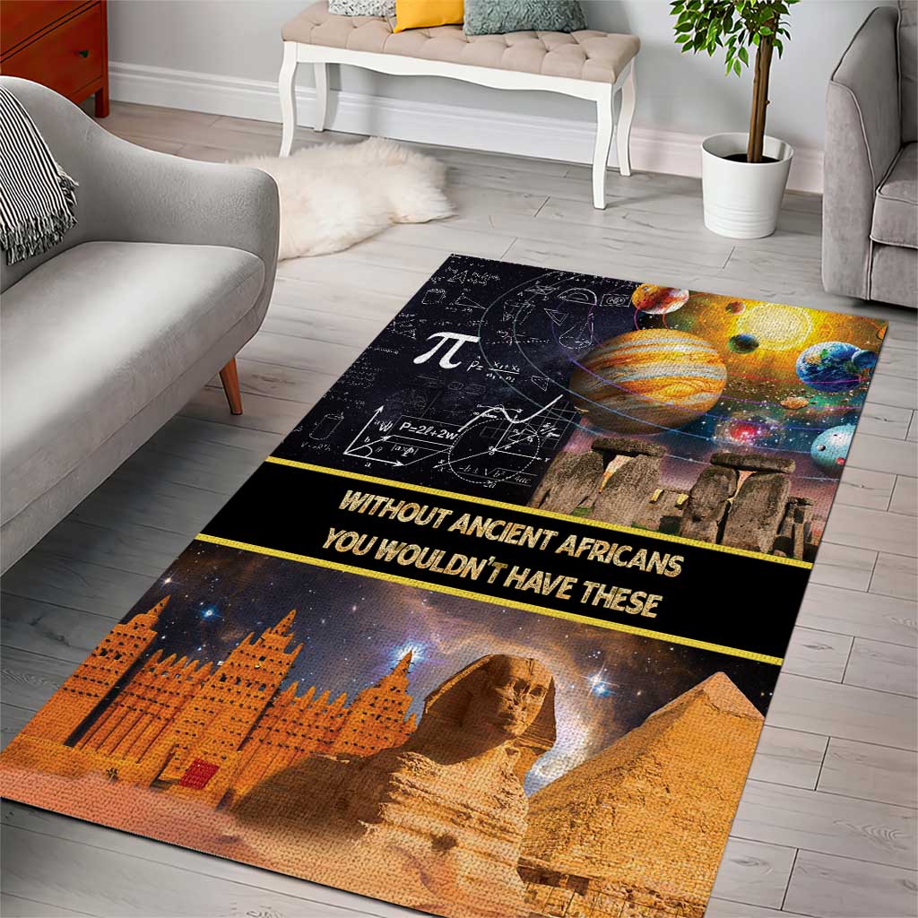 Afro Egyptian Pyramids Area Rug Ancient African Achievements Galaxy DT04