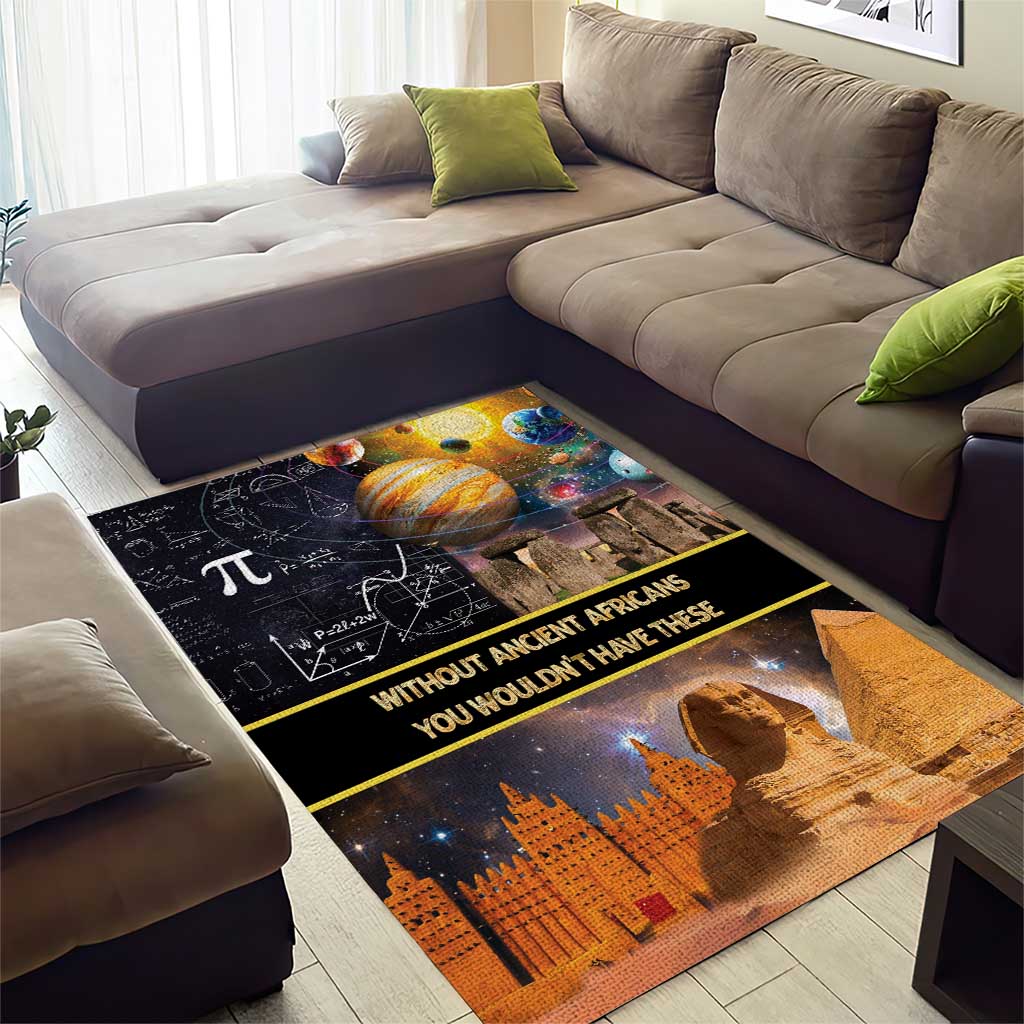 Afro Egyptian Pyramids Area Rug Ancient African Achievements Galaxy DT04