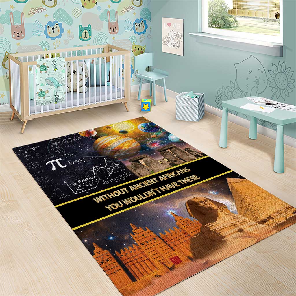 Afro Egyptian Pyramids Area Rug Ancient African Achievements Galaxy DT04
