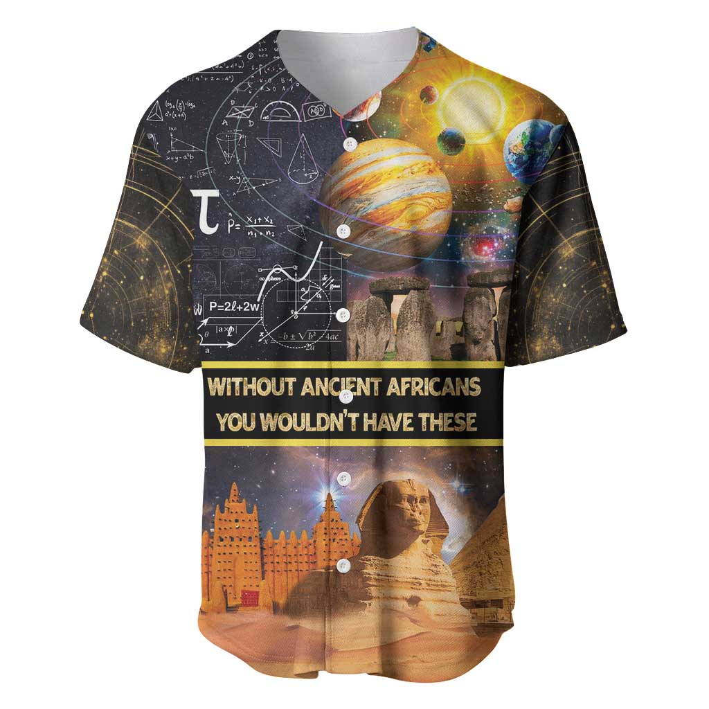 Afro Egyptian Pyramids Baseball Jersey Ancient African Achievements Galaxy DT04
