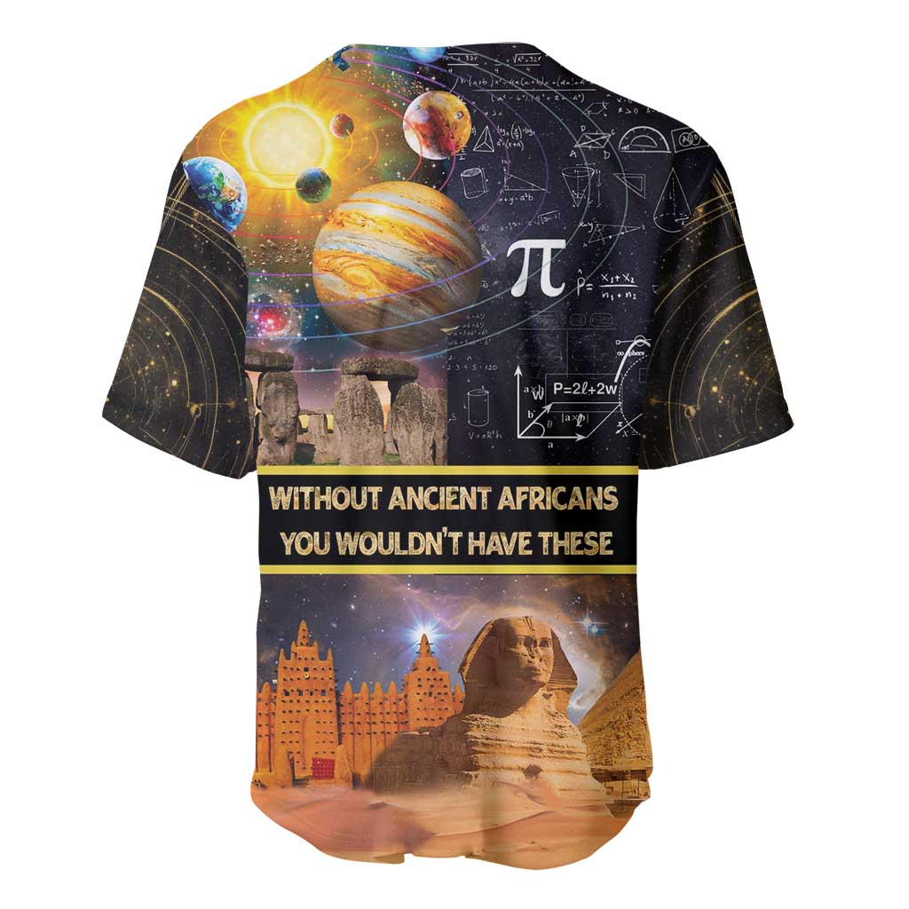 Afro Egyptian Pyramids Baseball Jersey Ancient African Achievements Galaxy DT04