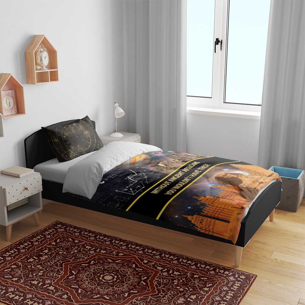 Afro Egyptian Pyramids Bedding Set Ancient African Achievements Galaxy DT04