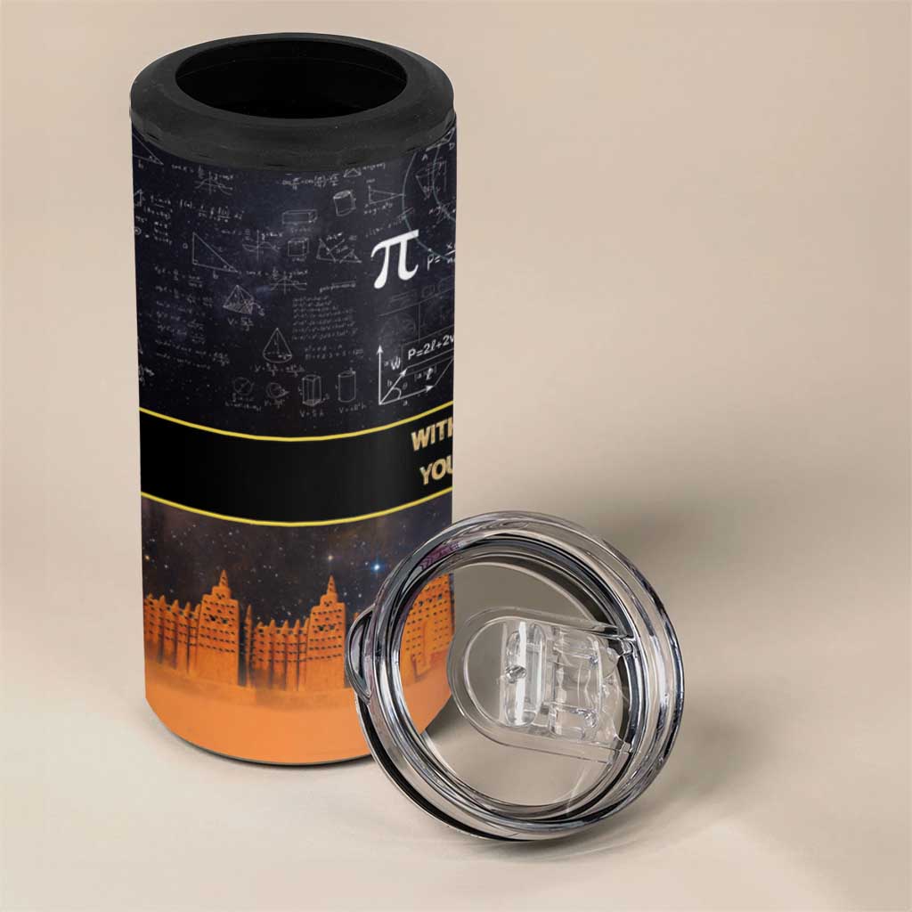 Afro Egyptian Pyramids 4 in 1 Can Cooler Tumbler Ancient African Achievements Galaxy DT04