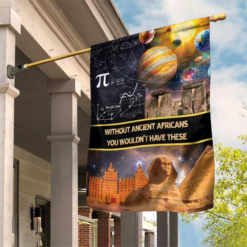 Afro Egyptian Pyramids Garden Flag Ancient African Achievements Galaxy DT04