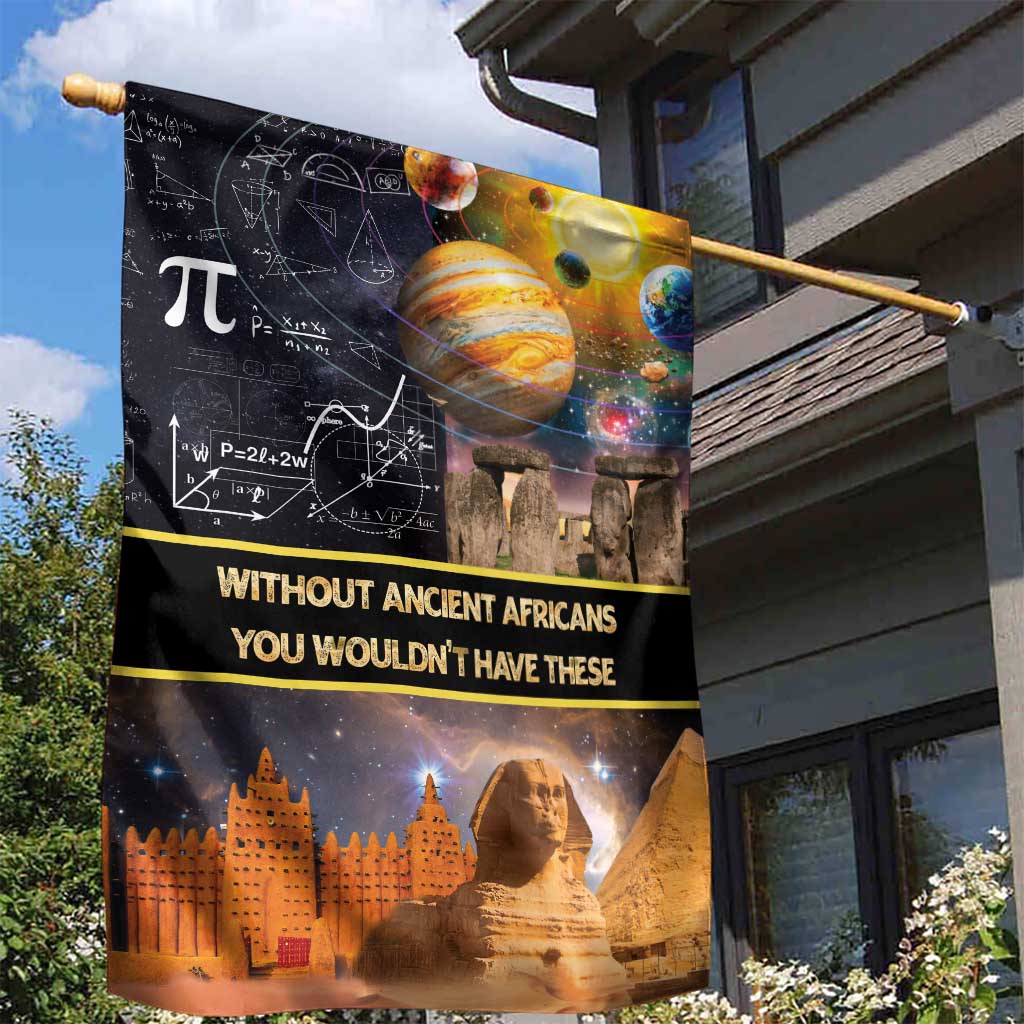 Afro Egyptian Pyramids Garden Flag Ancient African Achievements Galaxy DT04