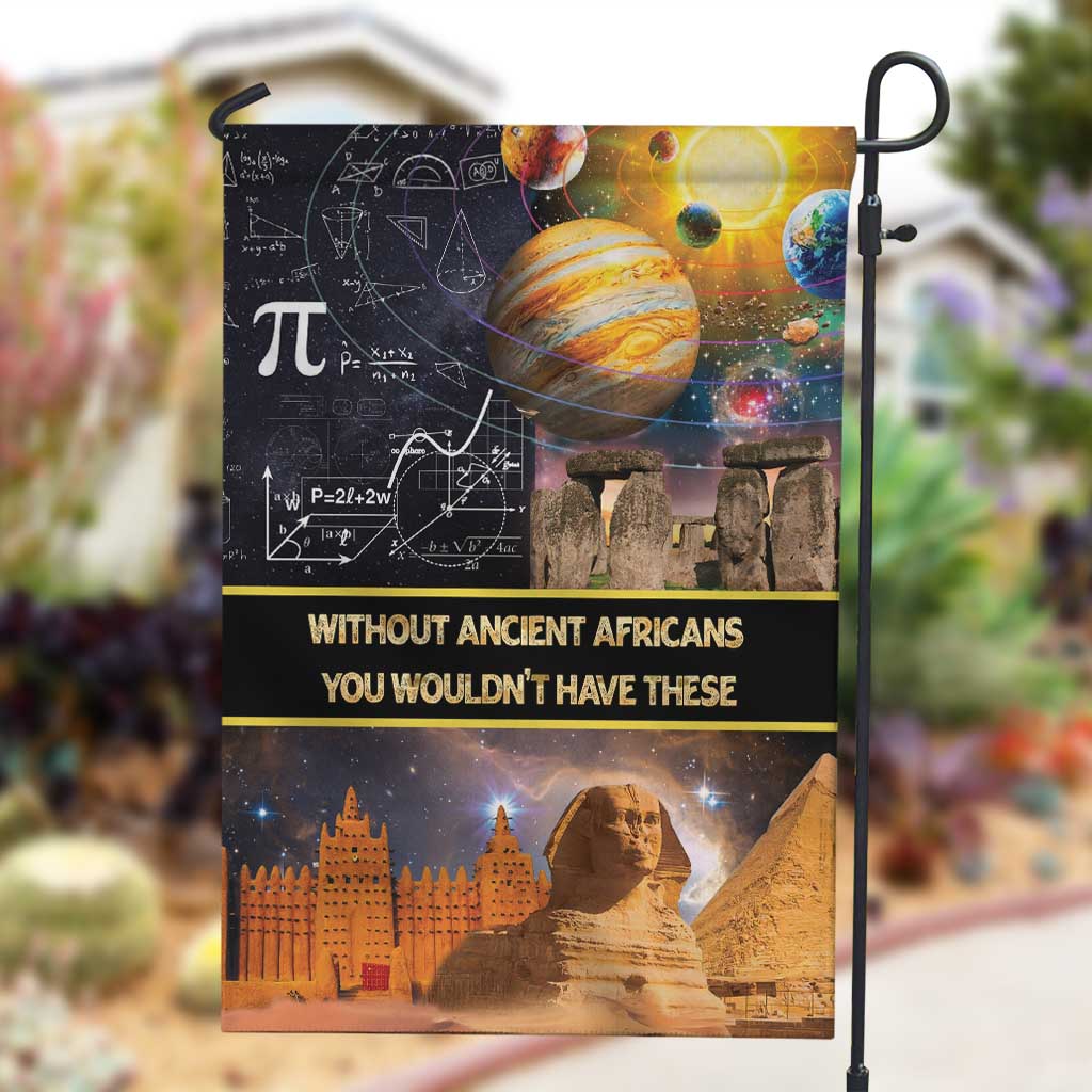 Afro Egyptian Pyramids Garden Flag Ancient African Achievements Galaxy DT04
