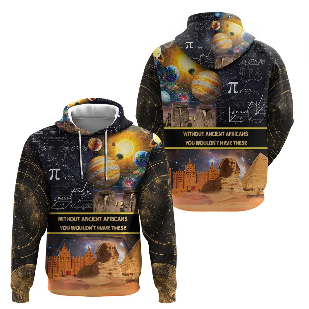 Ancient African Achievements Hoodie Egyptian Pyramids Galaxy DT04