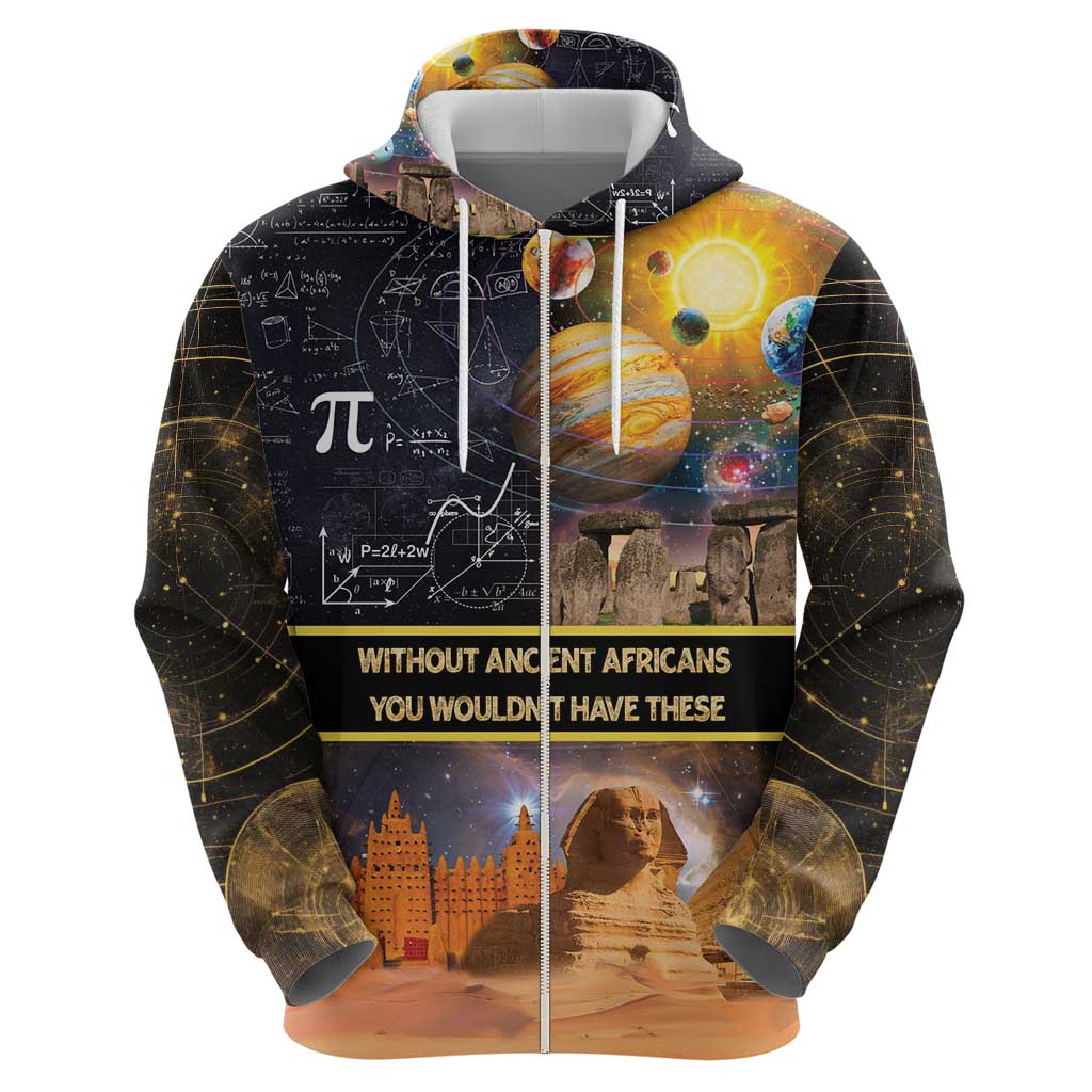 Ancient African Achievements Hoodie Egyptian Pyramids Galaxy DT04