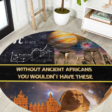 Afro Egyptian Pyramids Round Carpet Ancient African Achievements Galaxy DT04