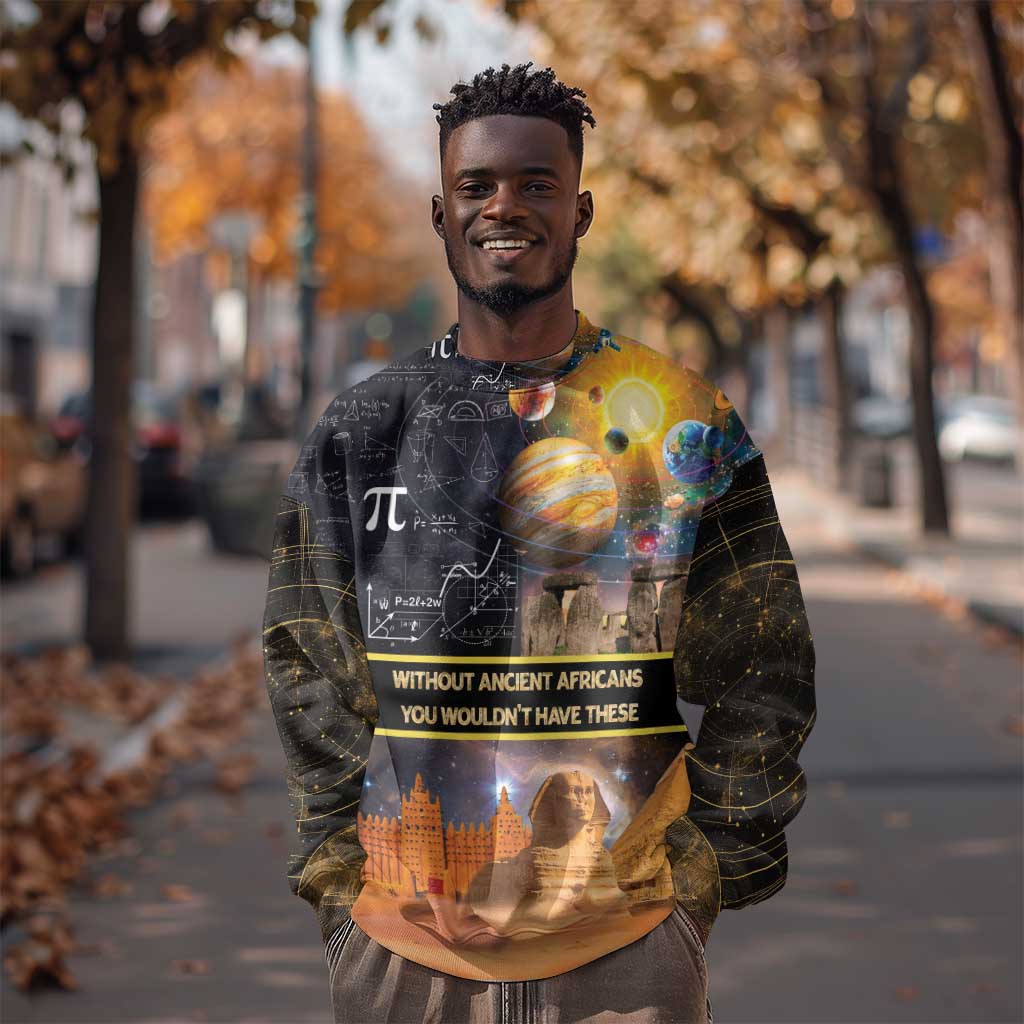 Afro Egyptian Pyramids Sweatshirt Ancient African Achievements Galaxy DT04