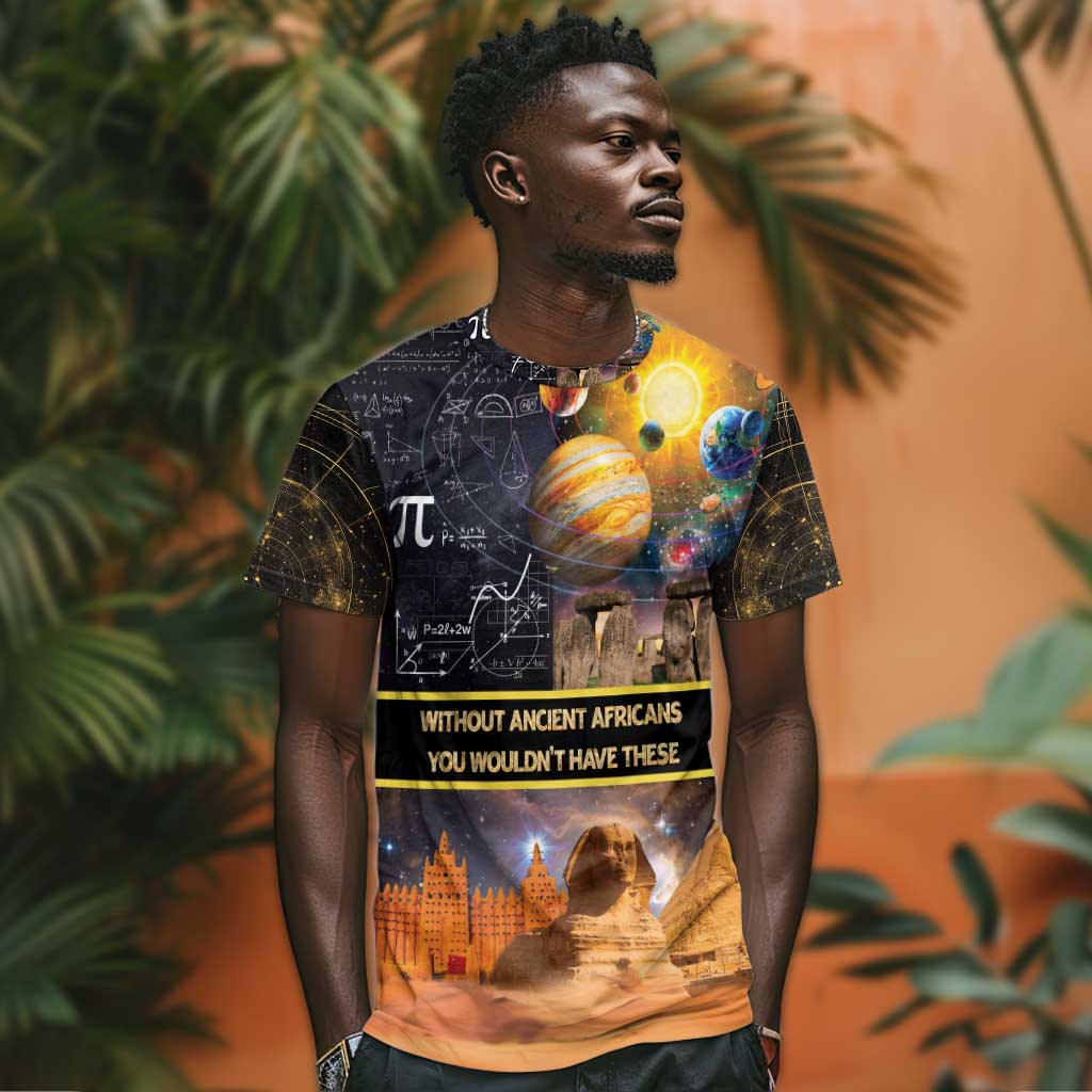 Afro Egyptian Pyramids T shirt Ancient African Achievements Galaxy DT04