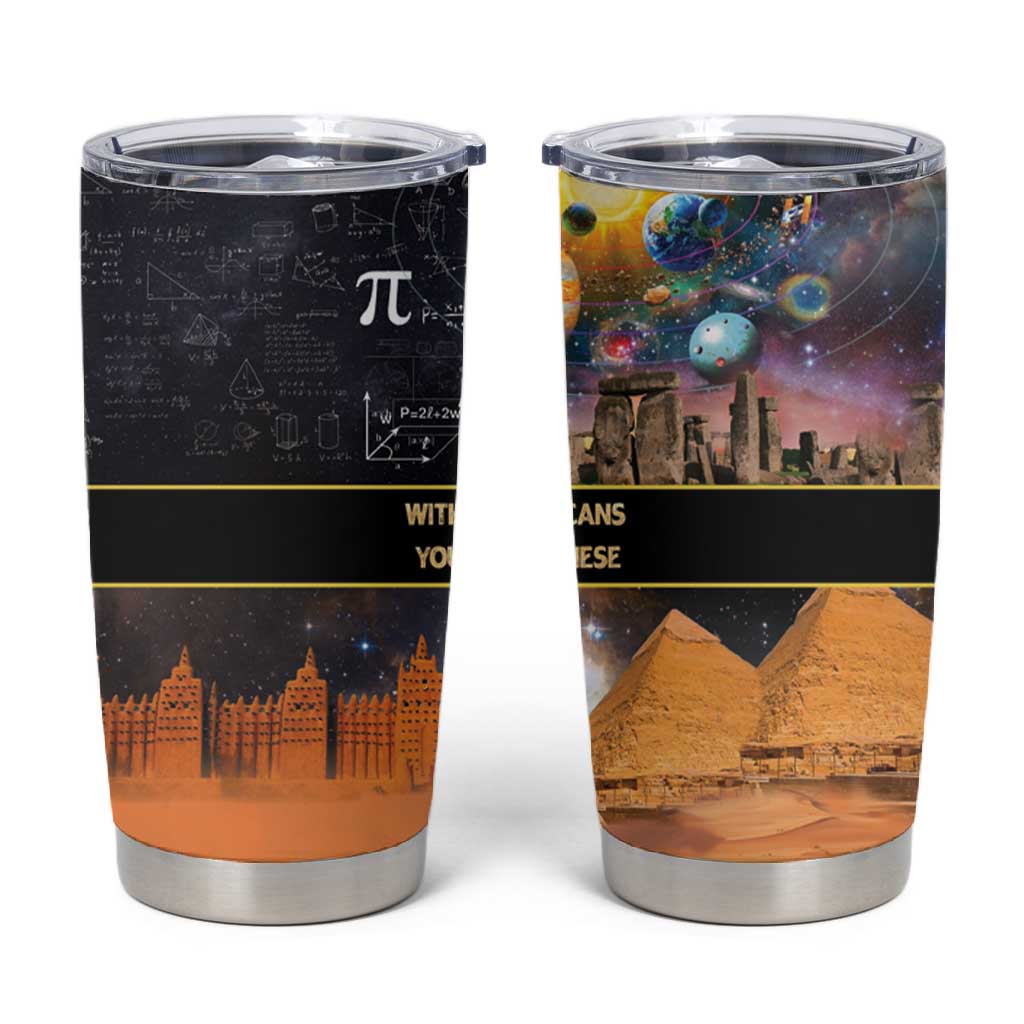 Afro Egyptian Pyramids Tumbler Cup Ancient African Achievements Galaxy DT04