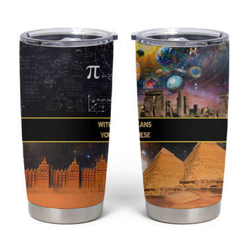 Afro Egyptian Pyramids Tumbler Cup Ancient African Achievements Galaxy DT04