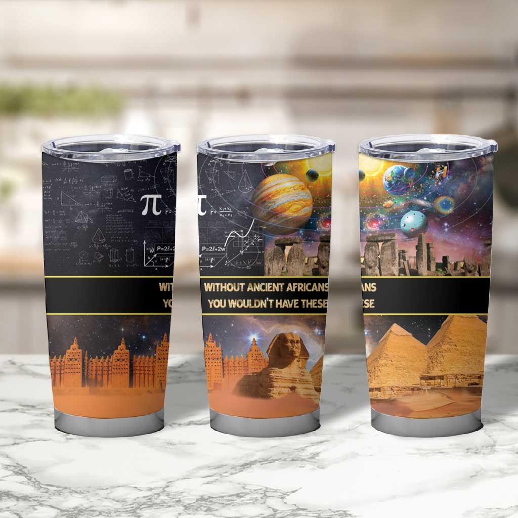 Afro Egyptian Pyramids Tumbler Cup Ancient African Achievements Galaxy DT04