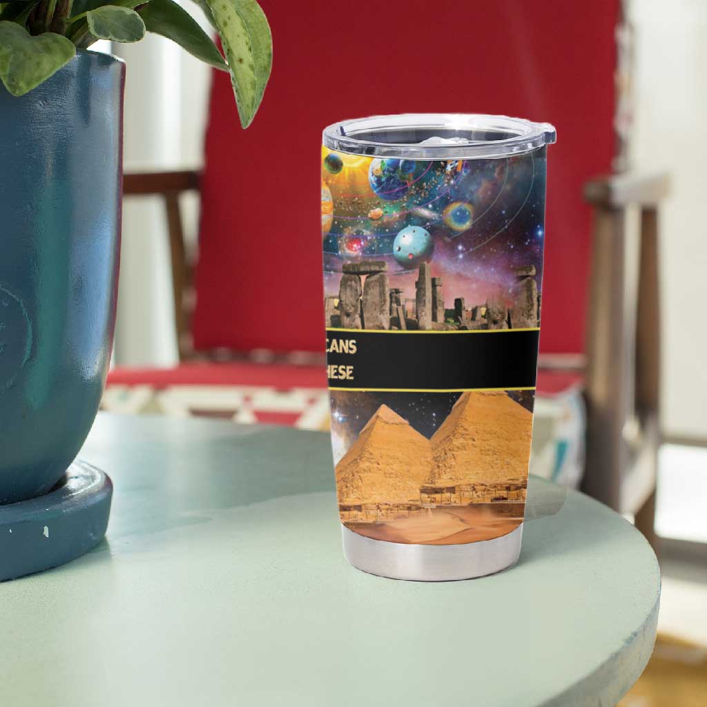 Afro Egyptian Pyramids Tumbler Cup Ancient African Achievements Galaxy DT04