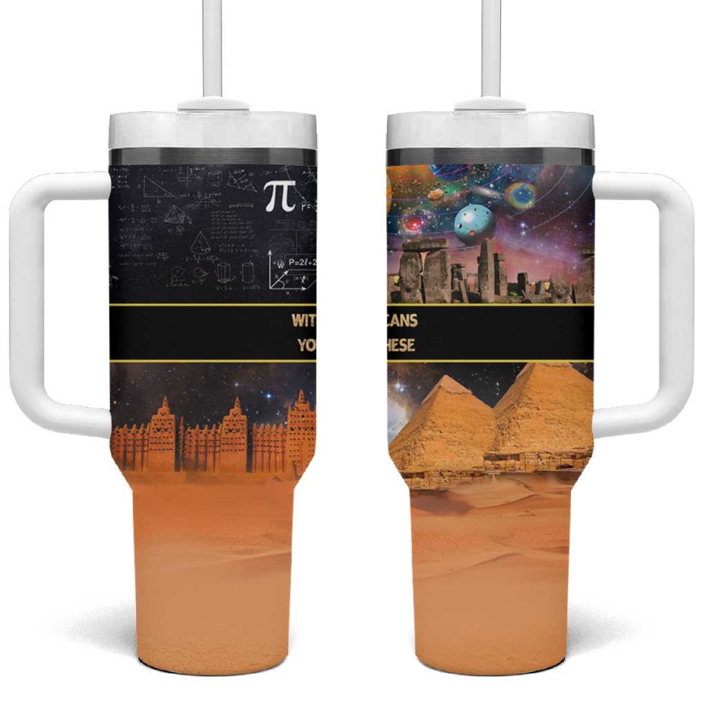 Afro Egyptian Pyramids Tumbler With Handle Ancient African Achievements Galaxy DT04