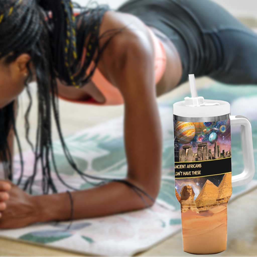 Afro Egyptian Pyramids Tumbler With Handle Ancient African Achievements Galaxy DT04