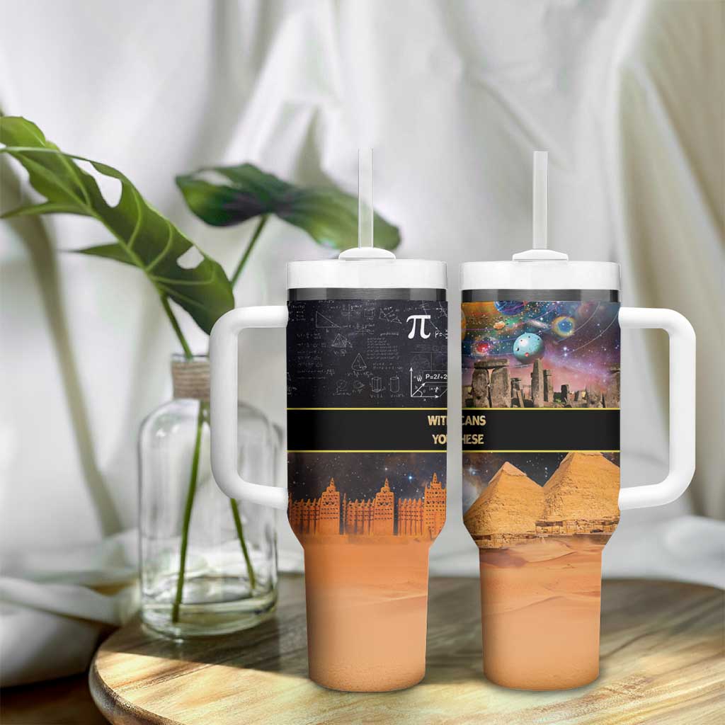 Afro Egyptian Pyramids Tumbler With Handle Ancient African Achievements Galaxy DT04