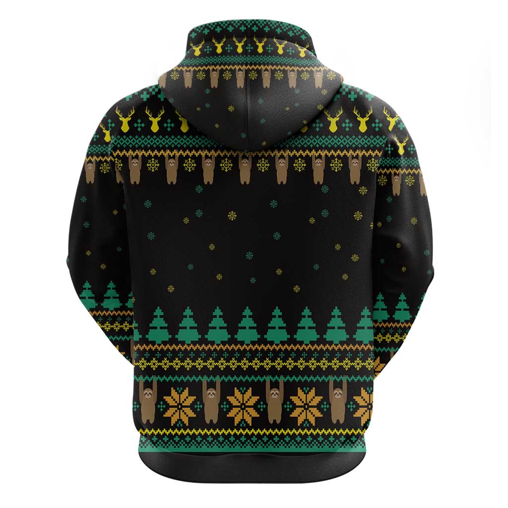 Sloth Team Christmas Holiday Hoodie Sloth Hiking Team DT04