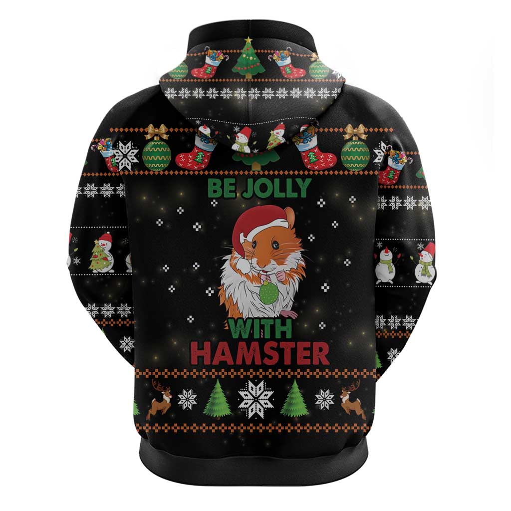Merry Christmas Hamster Be Jolly Hoodie DT04