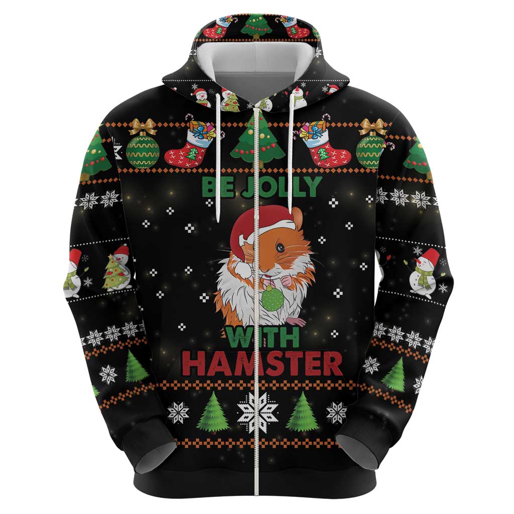 Merry Christmas Hamster Be Jolly Hoodie DT04
