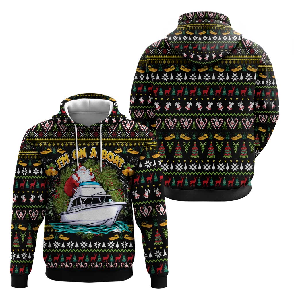 Santa On A Boat Hoodie Christmas Gifts DT04