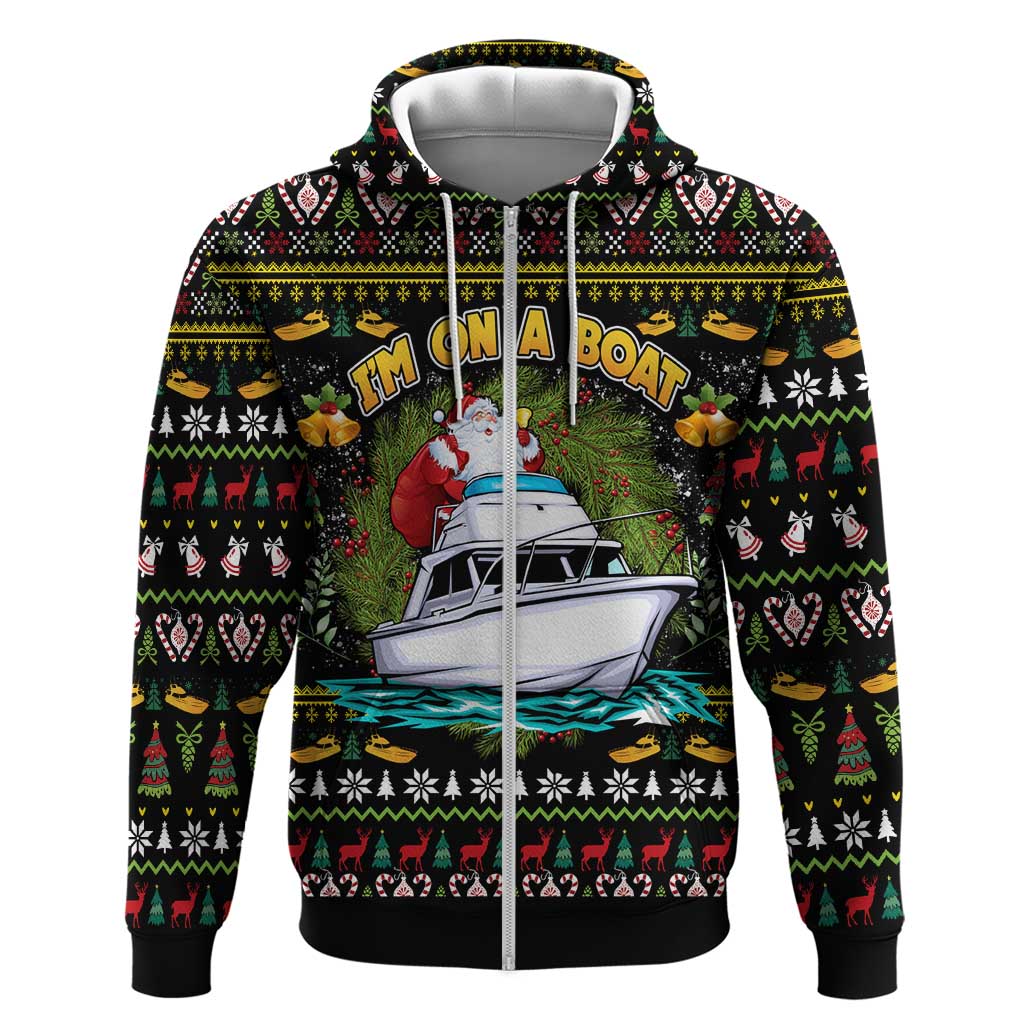 Santa On A Boat Hoodie Christmas Gifts DT04