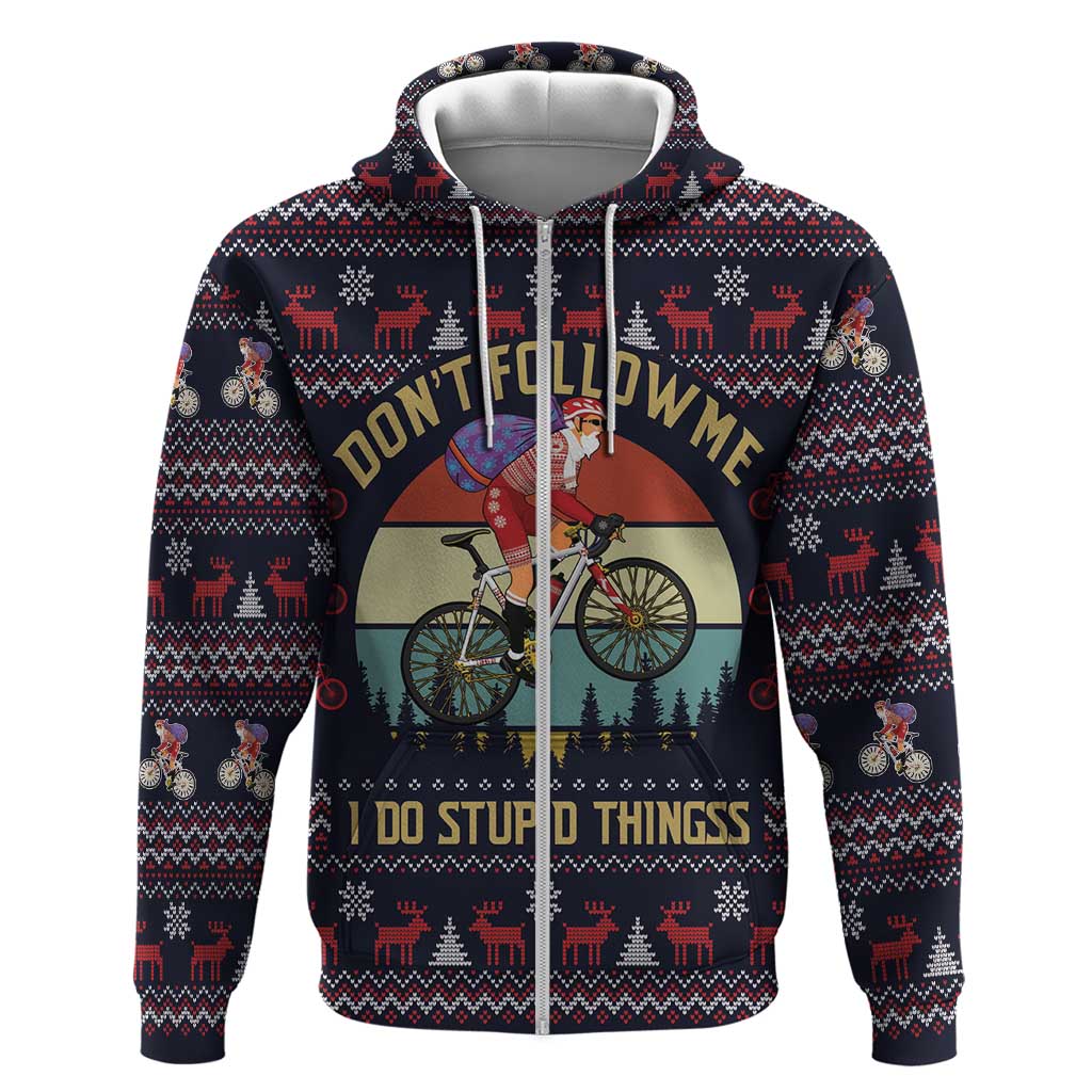 Santa Claus On Mountain Bike Hoodie Christmas Gifts DT04