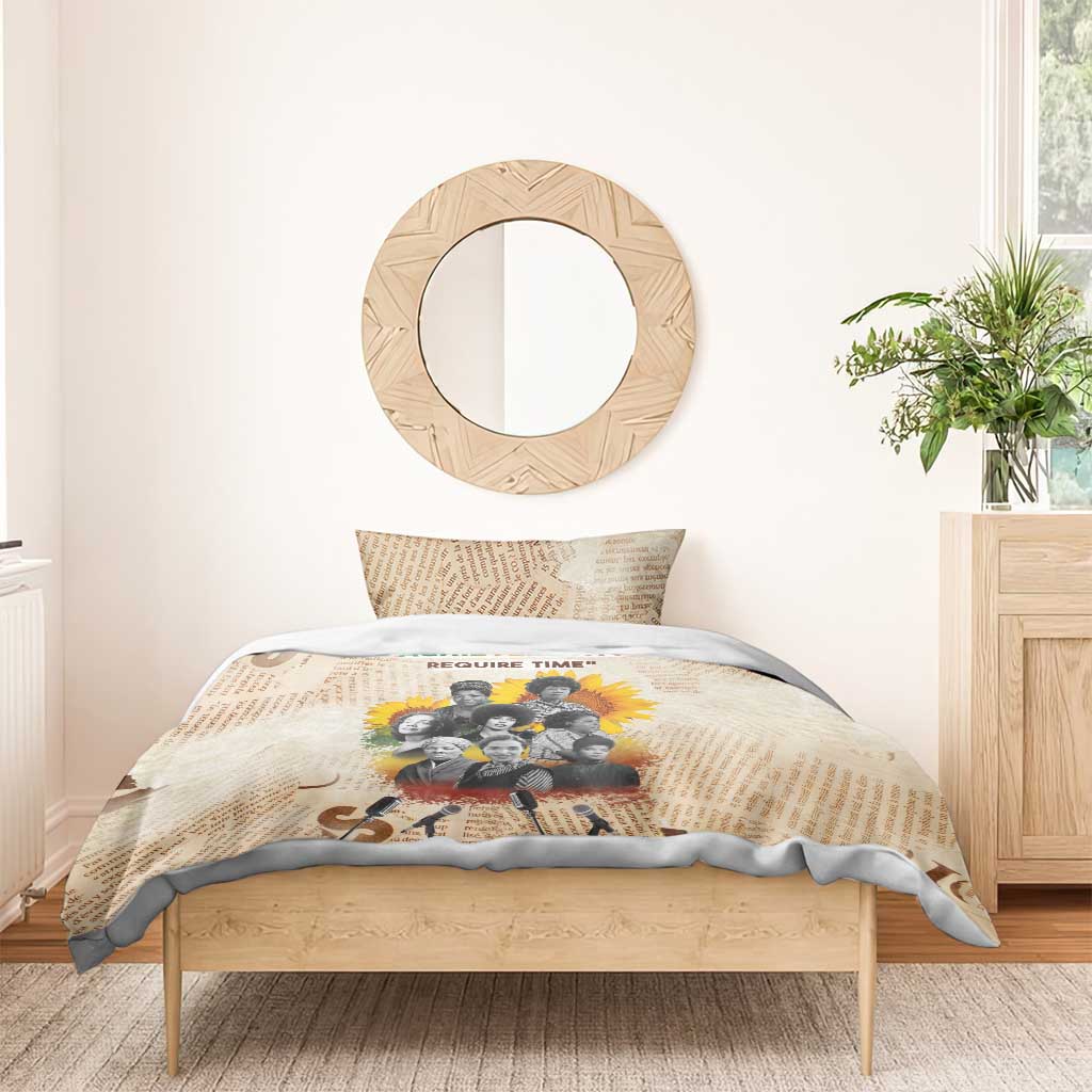 African Achievements Bedding Set Civil Rights Female Leaders Sunflower DT04