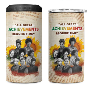 African Achievements 4 in 1 Can Cooler Tumbler Civil Rights Female Leaders Sunflower DT04