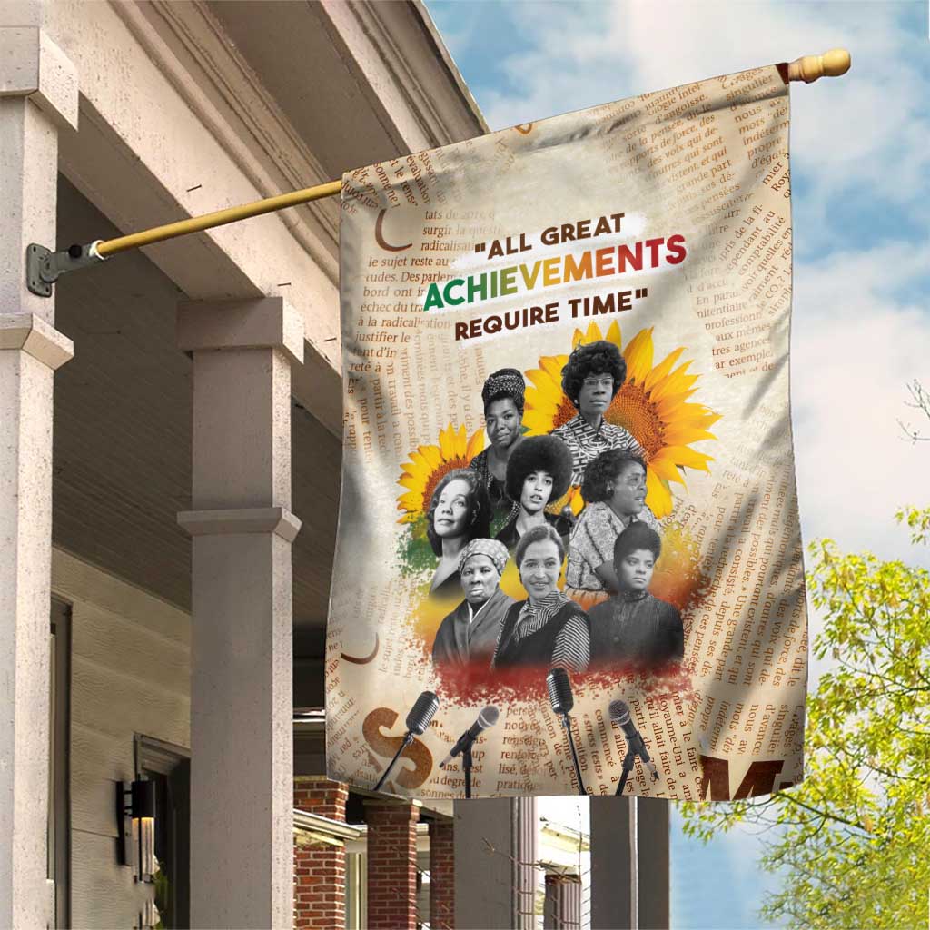African Achievements Garden Flag Civil Rights Female Leaders Sunflower DT04